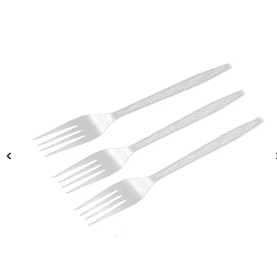 Tenedores plásticos color transparente 12pcs