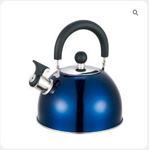 TETERA ACERO INOXIDABLE DE COLOR CON PITO 2.5 LITROS  AZUL