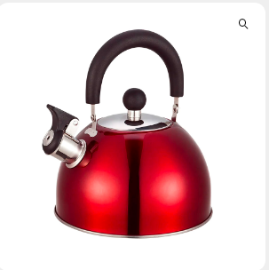 TETERA ACERO INOXIDABLE DE COLOR CON PITO 2.5 LITROS COLOR ROJO