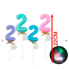 Topper Nº 2 con luz led color aleatorio