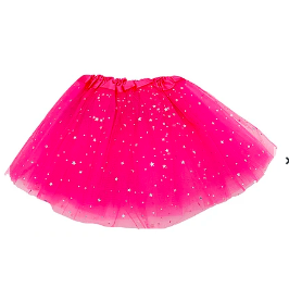 Tutu de estrellas 30cm fucsia