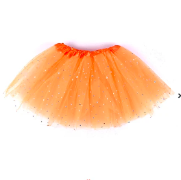 Tutu de estrellas 30cm naranja