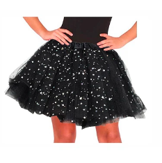 Tutu de estrellas 30cm negro