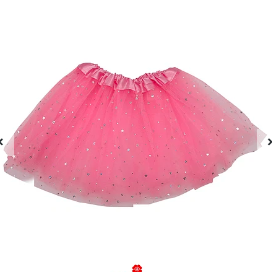 Tutu de estrellas 30cm rosado