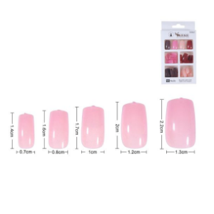 uñas postizas unicolor 96pcs