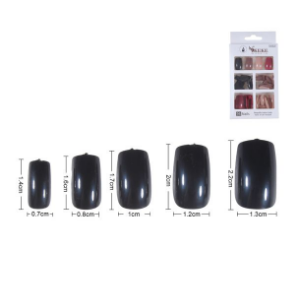 uñas postizas unicolor 96pcs