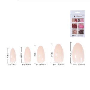 uñas postizas unicolor 96pcs