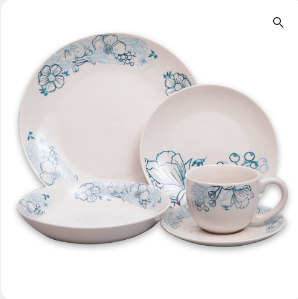 VAJILLA PORCELANA 30 PIEZAS – LÍNEA ANDREA FRASCONI – MARTINA