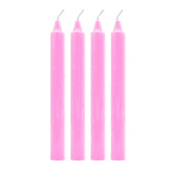 Velas decorativas color rosado 4pcs