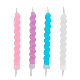Velas en espiral 6pcs color aleatorio